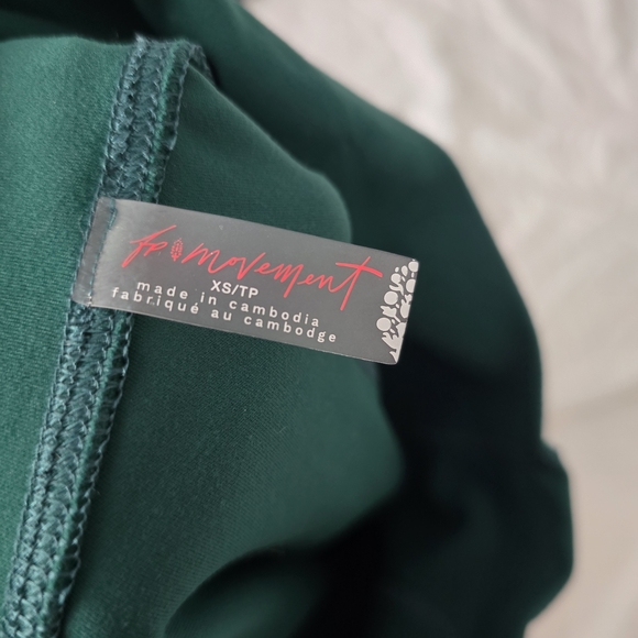 Free People Movement Never Better Leggings XS Green Black Colorblock High Rise - Picture 3 of 10